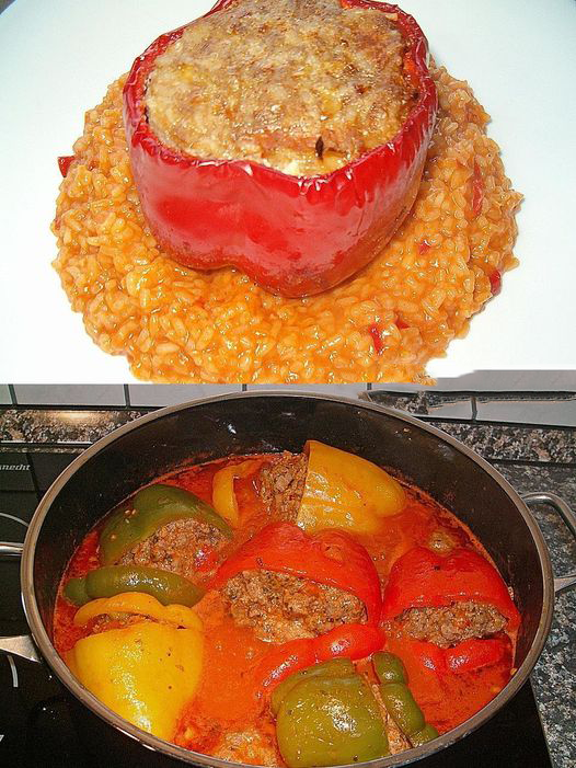 Gefüllte Paprika wie Oma es immer gekocht hat - -Alte Oma Rezepte-