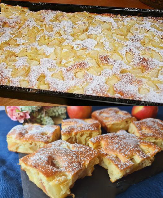 Blitz Apfelkuchen in 10 Minuten bereit für den Ofen - -Alte Oma Rezepte-