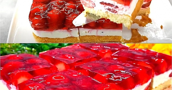 Der berühmteste Erdbeerkuchen, der auf der Zunge zergeht – Unglaublich leckerer Kuchen in 15 Minuten