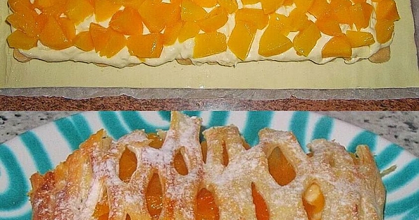 Fruchtig-cremiger Pfirsichstrudel mit Puddingcreme, sowas von lecker