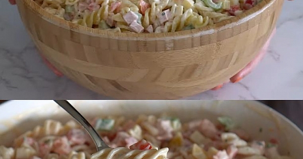 Nudelsalat mit lecker Geheimsoße 