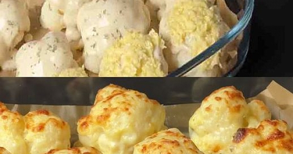 Wie lecker ist das denn, Mit Käse überbackener Blumenkohl